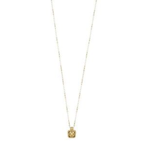Vidda Isabella long necklace 24K gold plated chain w/golden Austrian crystal-NWT